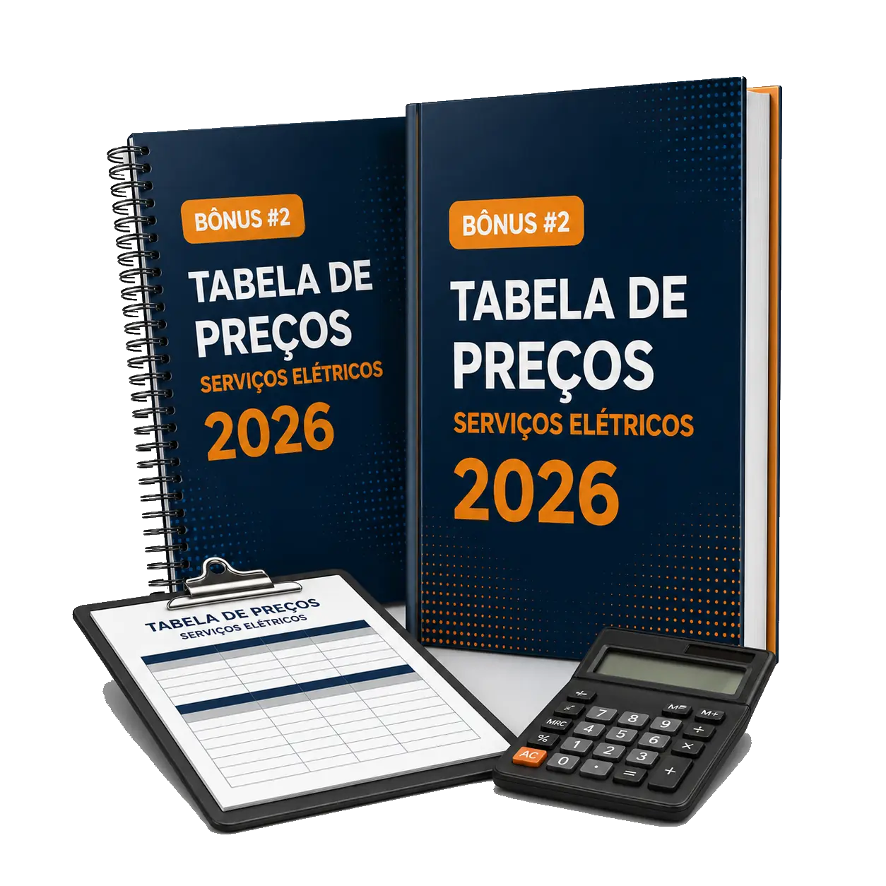 Mockup da Tabela de Preços de Serviços Elétricos 2026